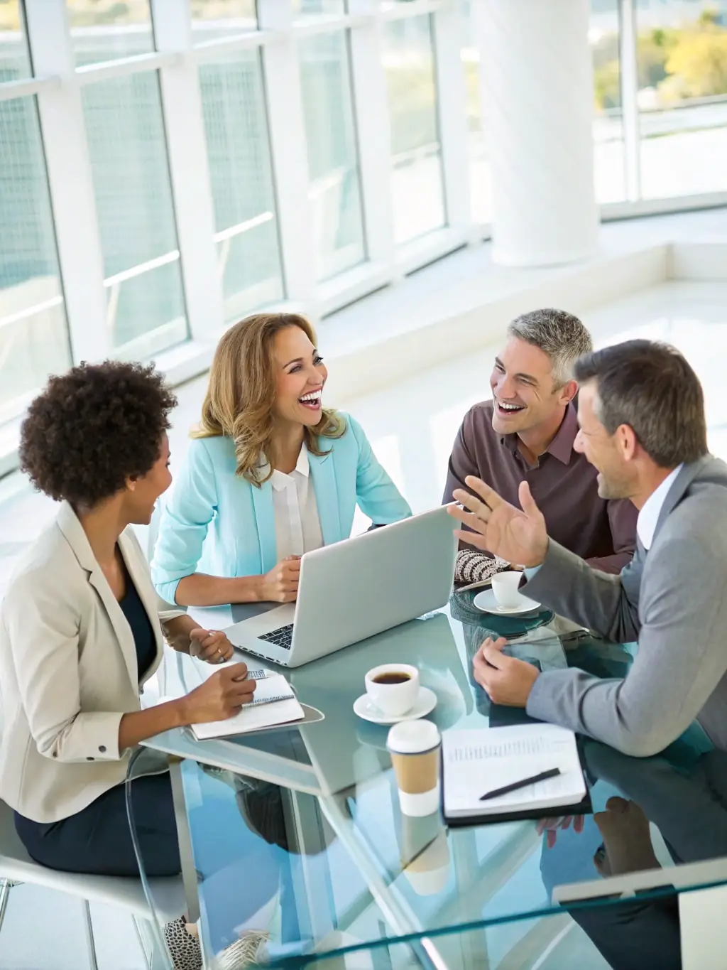 A group of professionals participating in a workshop, engaging in activities and discussions, representing Group Workshops.