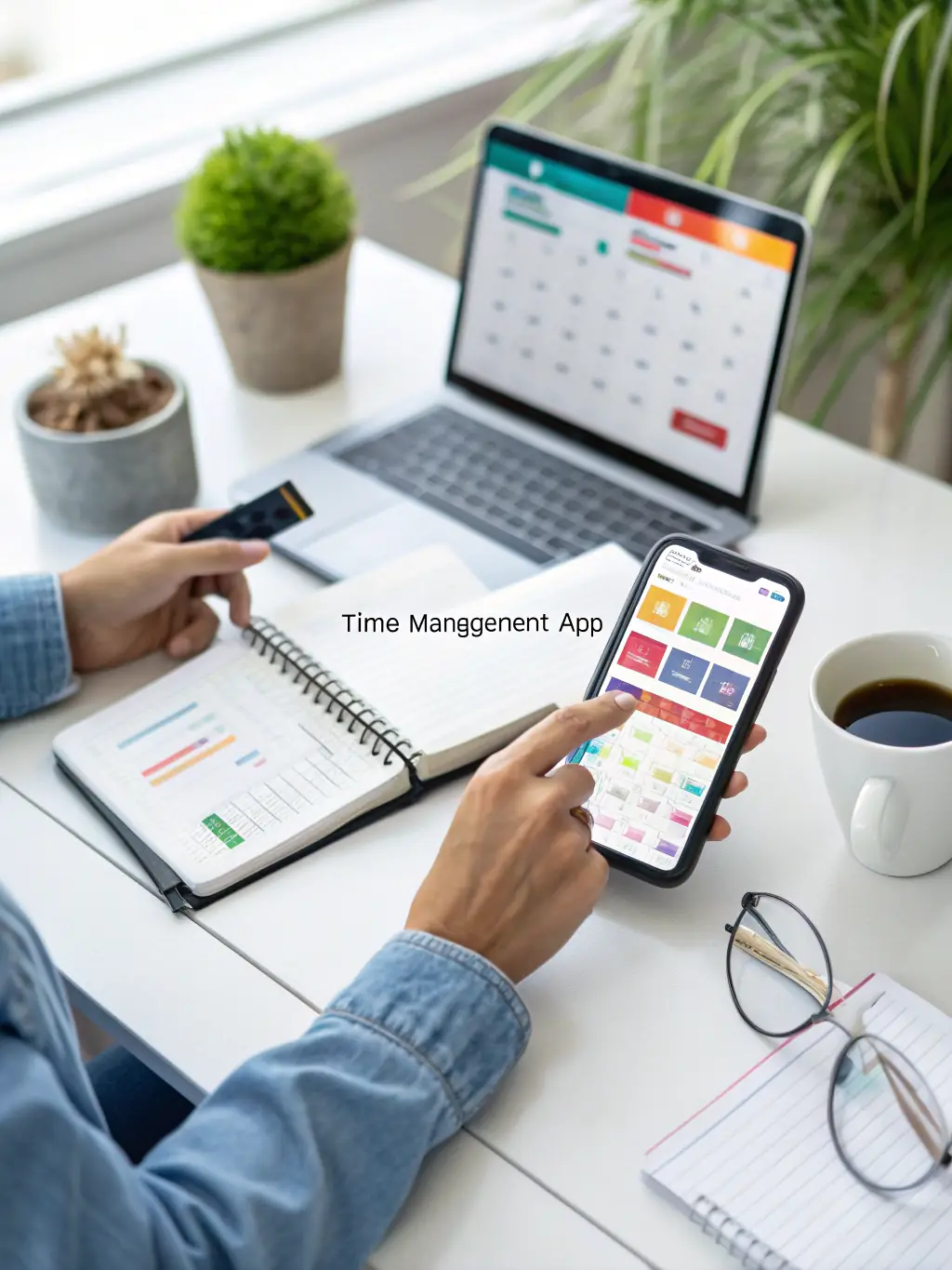 A person reviewing their schedule and adjusting it for better time allocation, representing continuous improvement.